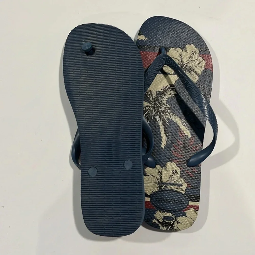 Havaianas‎ - blue/red/beige flip flops, 13 men’s